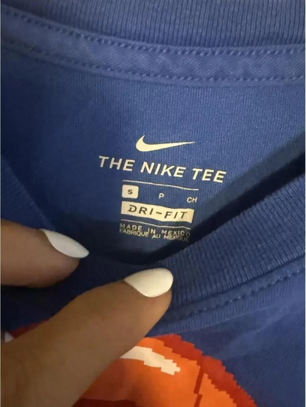 Nike Dri-FIT Blue Graphic T-Shirt The Nike Tee Size Small